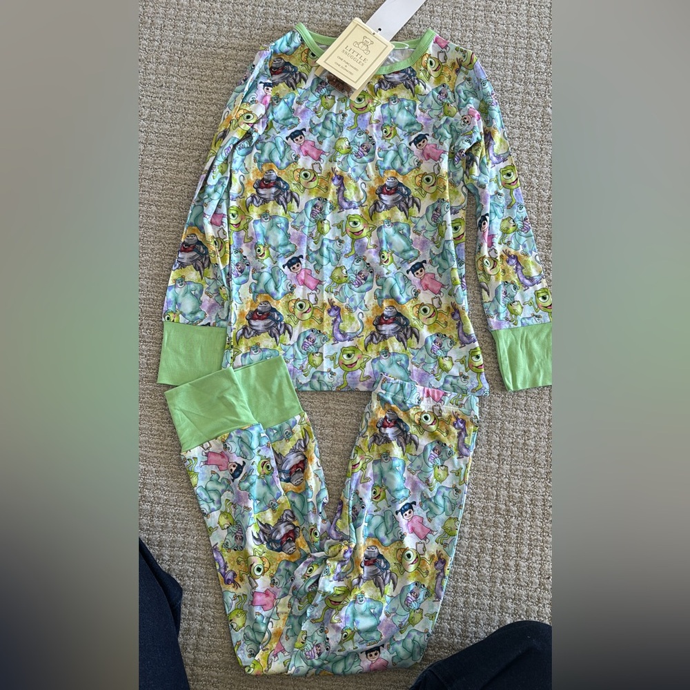 Bamboo pajamas - Little Snuggler brand x Monster Inc collab